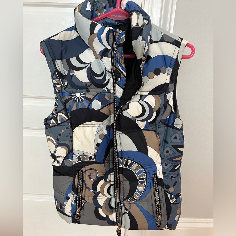 Emilio Pucci Goosedown Puffer Vest with Hood - Brand New